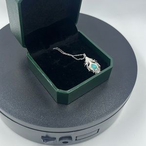 Tourquise  Feather Real Sterling Silver 925